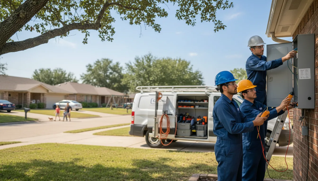 Certified electrician providing emergency electrical services in Smiley, TX